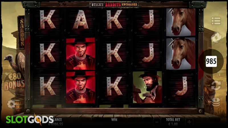 Sticky Bandits Unchained Slot - Screenshot 
