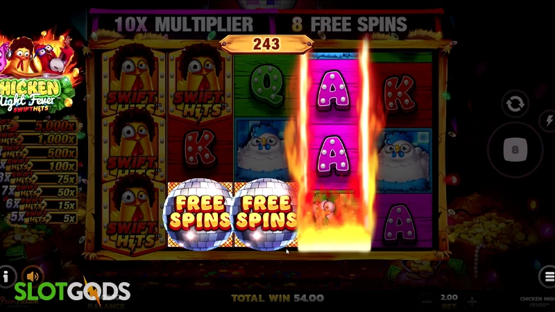 Chicken Night Fever Slot - Screenshot 2