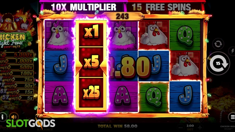 Chicken Night Fever Slot - Screenshot 3