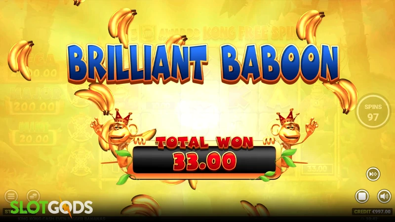 King Kong Cash Even Bigger Bananas Slot - Screenshot 4