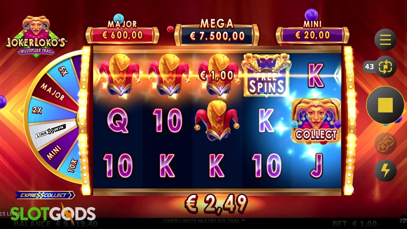 Joker Loko's Multiplier Trail Slot - Screenshot 2