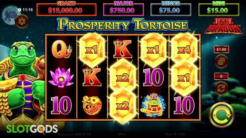 Jewel of the Dragon Prosperity Tortoise Slot - Screenshot 