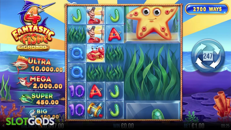 4 Fantastic Fish Gigablox Slot - Screenshot 