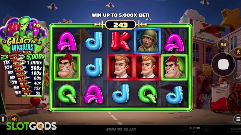 Galactic Invaders Slot - Screenshot 