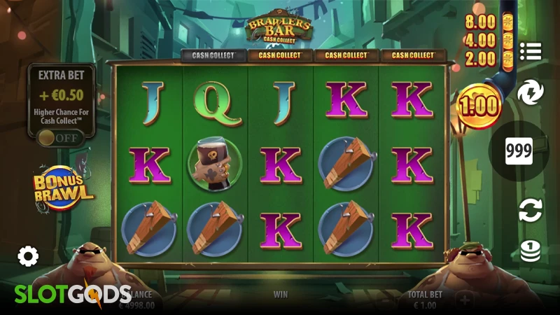 Brawlers Bar Cash Collect Slot - Screenshot 