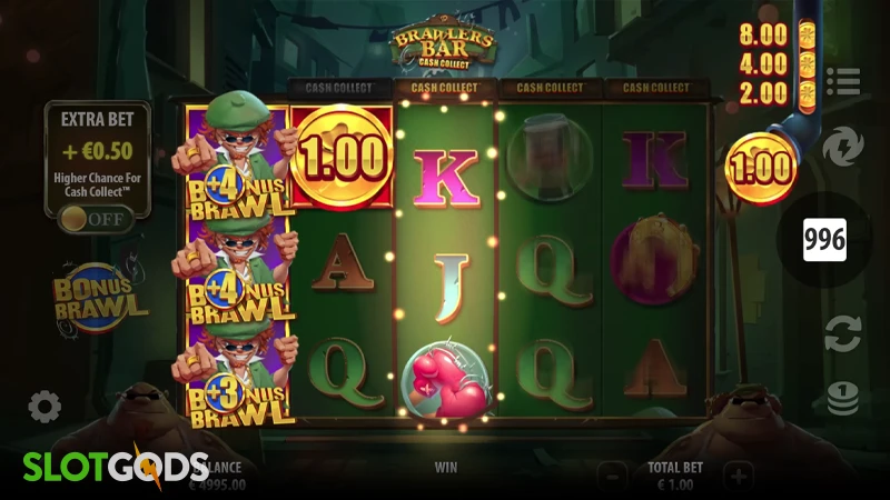 Brawlers Bar Cash Collect Slot - Screenshot 2