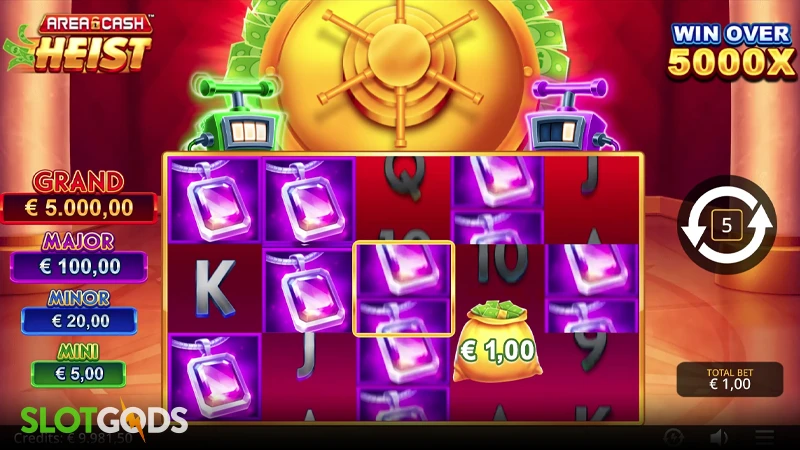 Area Cash Heist Slot - Screenshot 