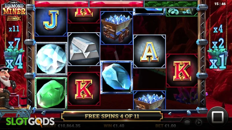 Diamond Miner DuoMax Slot - Screenshot 2