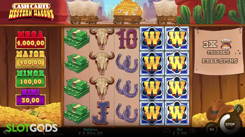 Cash Carts Western Wagons Slot - Screenshot 