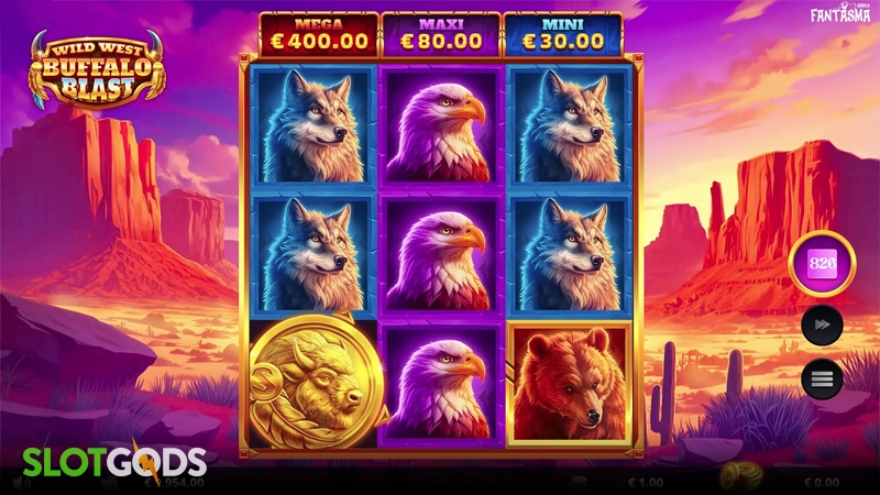Wild West Buffalo Blast Slot - Screenshot 