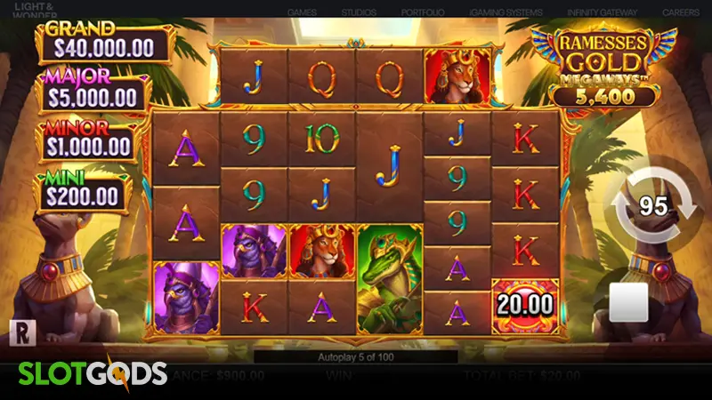 Ramesses Gold Megaways Slot - Screenshot 