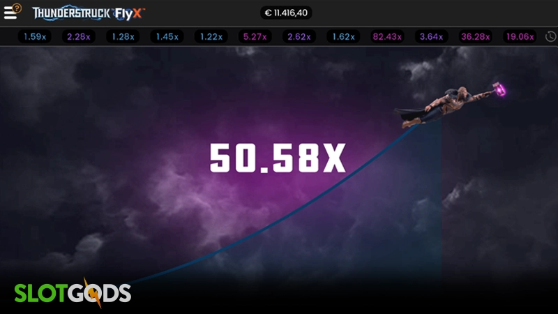 Thunderstruck FlyX Online Slot by Stormcraft Studios