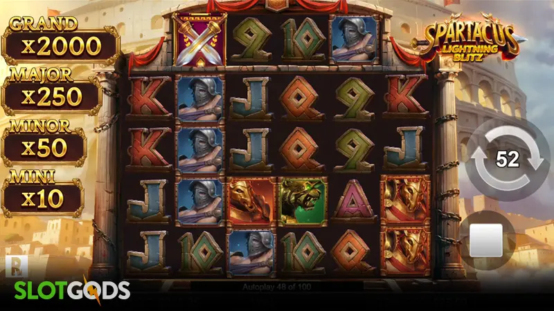 Spartacus Lightning Blitz Slot - Screenshot 