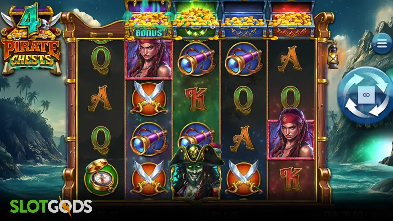 4 Pirate Chests Slot - Screenshot 