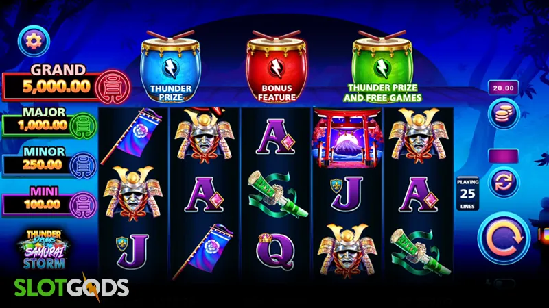 Thunder Drums Samurai Storm Slot - Screenshot 