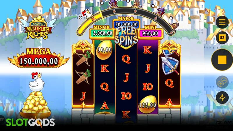 Knights of the Golden Egg Multiplier Riches Slot - Screenshot 