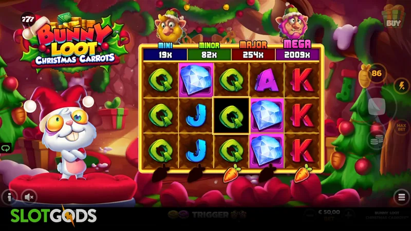 Bunny Loot Christmas Carrots Slot - Screenshot 