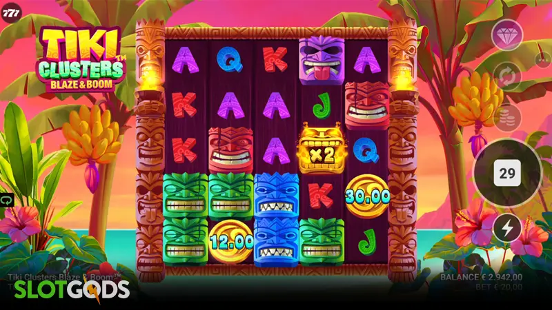 Tiki Clusters Blaze & Boom Slot - Screenshot 