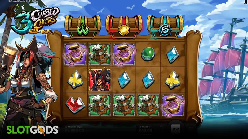 3 Cursed Chests Slot - Screenshot 