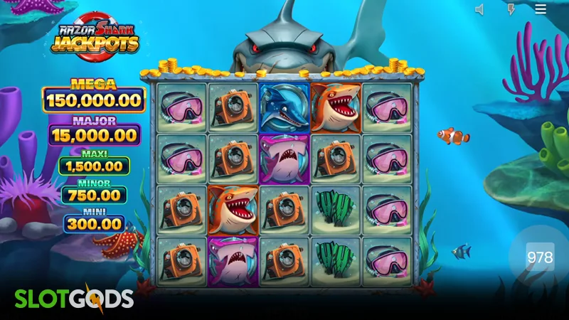 Razor Shark Jackpots Slot - Screenshot 